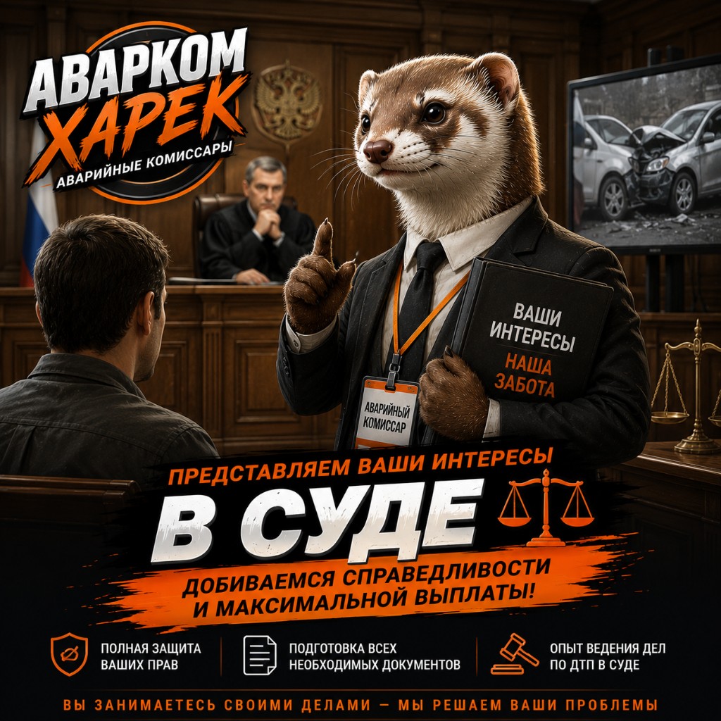 Харек представляет интересы клиента в суде по ДТП